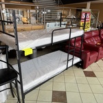 Stapelbed, zwart metaal